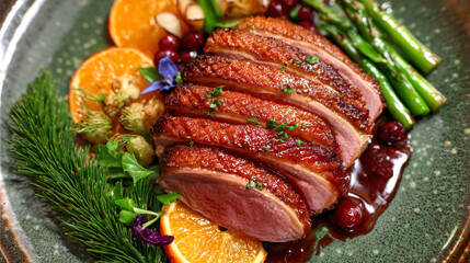 Gourmet Roast Duck Breast with Orange Glaze