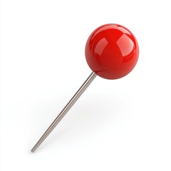 3d Red drawing pin red confectionery illustration.