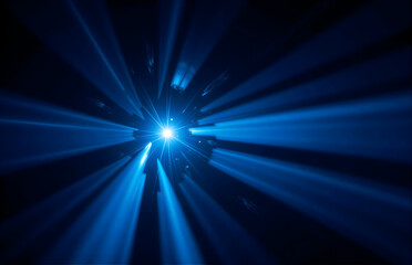 Blue Radiating Light Technology Background