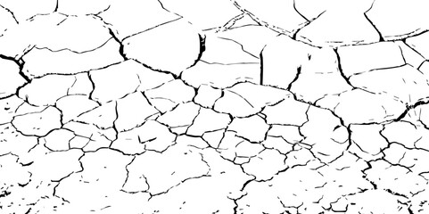 abstract grunge vector illustration.Cracked concrete rock black and white vector background.Distressed Overlay Texture.	
