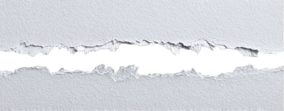 Ripped paper with a black rectangular hole