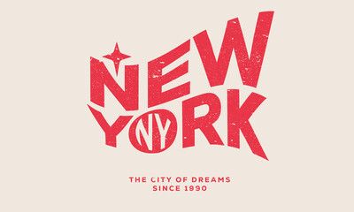 Plakat New york city typography design for poster, sticker, apparel and others.