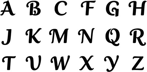 Sports Alphabet Letters and Numbers Clipart - Silhouette Stamp