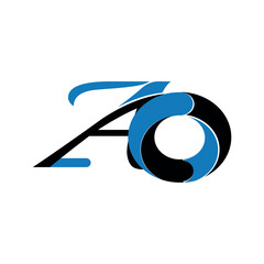 Ao letter logo vector icon illustration.	