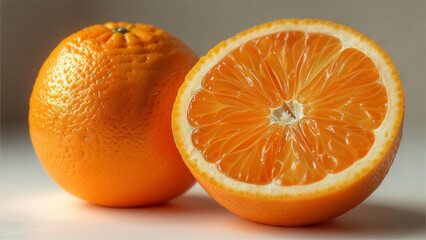 orange on a black background