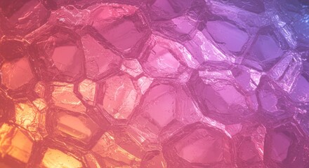 Abstract crystalline structure with captivating color gradient