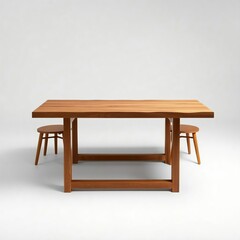 The polished wooden table with luxury for showing products or display items