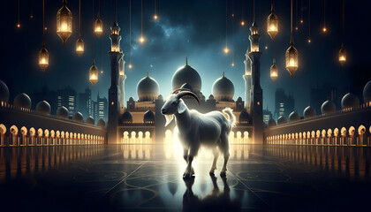 Islamic EID AL ADHA design. banner, poster, template background