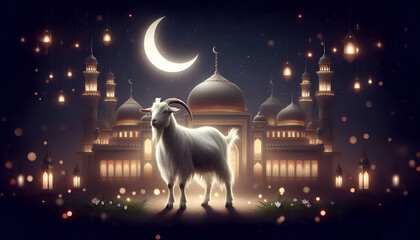 Islamic EID AL ADHA design. banner, poster, template background