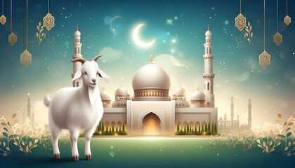 Islamic EID AL ADHA design. banner, poster, template background