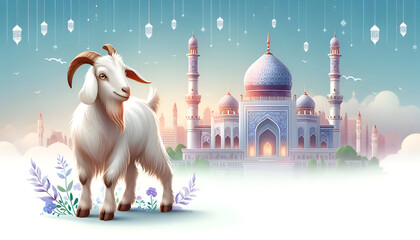 Islamic EID AL ADHA design. banner, poster, template background