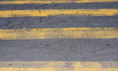 yellow line on asphalt
