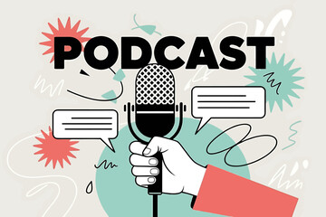 Podcast Graphic An Illustrative Design for Podcast Promotion and Branding