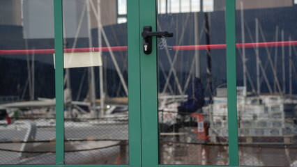 reflexion at the sailing harbor