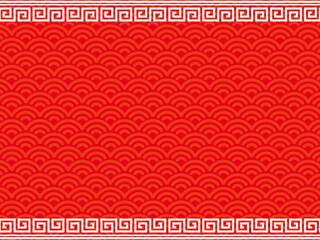 赤色の中華風の背景素材