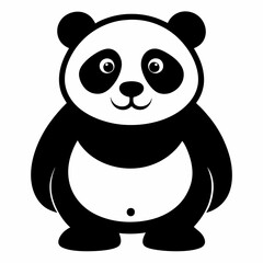 Panda Silhouette Art Design