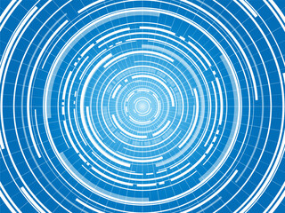 青色のデジタルなリングの背景素材