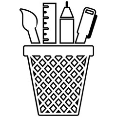 Pen, pencil, stationary icon