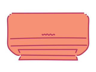 室内用のシンプルでゆるいエアコンイラスト