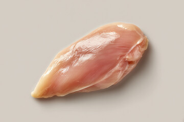 Raw chicken breast or chicken fillet top view isolated on transparent background