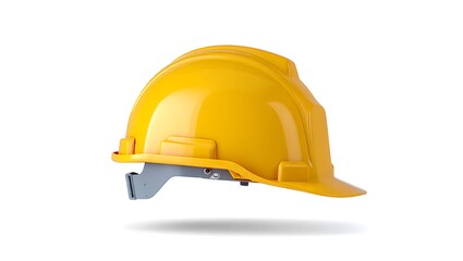 Fototapeta premium Safety First Yellow Hard Hat for Construction and Industrial Workers