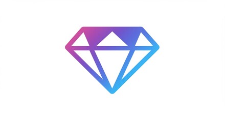 Purple Blue Gradient Diamond Icon