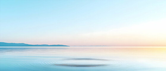 Fototapeta premium Pastel Sunrise Over Calm Water