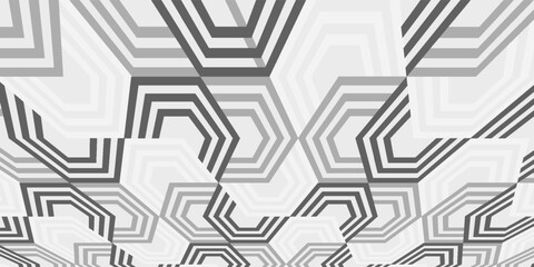 abstract gray white hexagon. geometric polygon texture background. triangle pattern. architectural concept.
