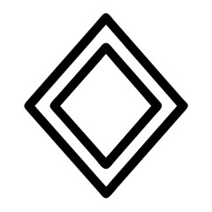 diamond rhombus shape icon design