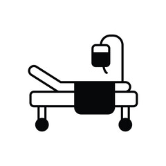 Hospital Bed  Icon vector