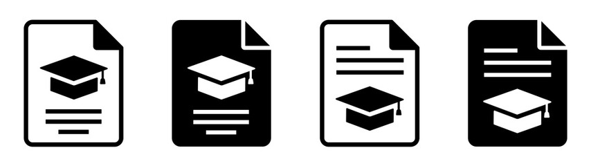 Diploma document file icon. bachelor document icon, vector illustration