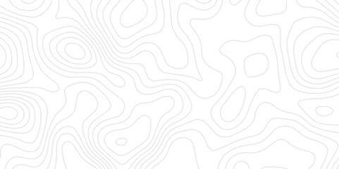 Abstract modern topography wavy contour map line and vintace tarrain patch texture grid line wallpaper map white background.
