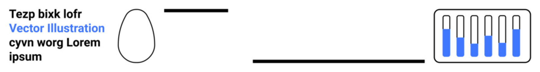 Process flow featuring an egg-thumbs up shape linked to dynamic blue bar graph. Ideal for data visualization, progress, workflow, decision-making, analysis, automation, education, and a simple
