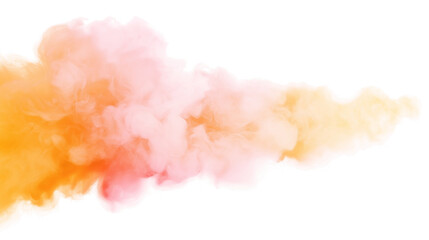 Fototapeta premium vibrant stream of colorful smoke isolated on white background