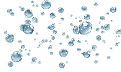 Abstract graphic of many translucent bubbles