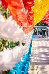 Colorful pinwheel at ator place in indonesia