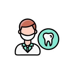 Dentist Doctor with Tooth Icon