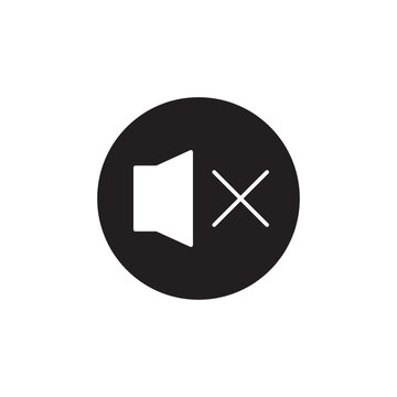 Editable mute icon vector design illustrator