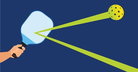 Premium editable vector file of pickleball ball and graphic motion symbol best for your digital and print mockup	