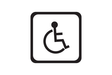 Accessibility Icon: A minimalist black icon representing accessibility for people with disabilities, offering a clear and universally understood symbol of inclusivity and support. EPS 10.