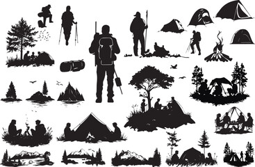 Camping and Adventure Silhouettes