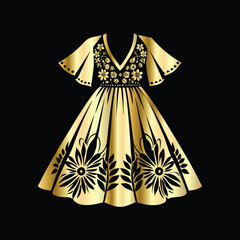 Fashionable Women's Dress Logo | Modern Beauty Fashion Vector for Trendy Clothing Brand. Creative Women's Dress Logo Design | Fashionable Beauty Fashion Vector Illustration for Stores.