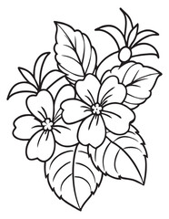 Summer Coloring page, line art, black and white, cute summer illustration, coloring page holiday time