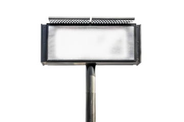 Digital futuristic signboard with interactive touch screen isolated on transparent background