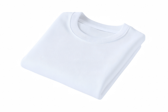A neatly folded white crew neck sweatshirt ready for sale online showcasing its soft texture and clean design