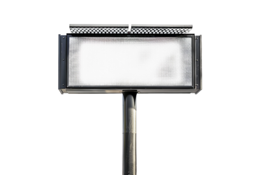 Digital futuristic signboard with interactive touch screen isolated on transparent background
