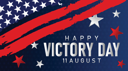 grunge USA victory day banner with torn paint flag texture and dark starry background