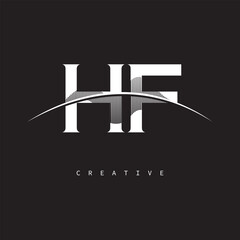 HF Monogram Logo &ndash; Minimal Elegant Letter mark for Creative Branding & Modern Identity Design"