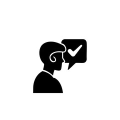 Online Verification Badge - Minimal Chat Symbol for Corporate Use