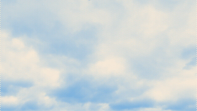 Color halftone texture of blue sky with clouds. Abstract cloud pattern vector dotted pixel texture background with copy space.